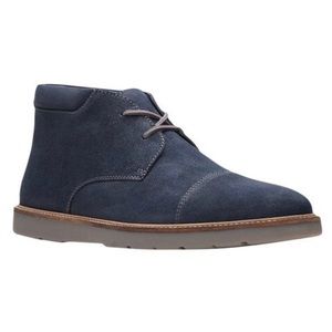 Clarks Grandin Top Navy Suede Chukka Boot New 7